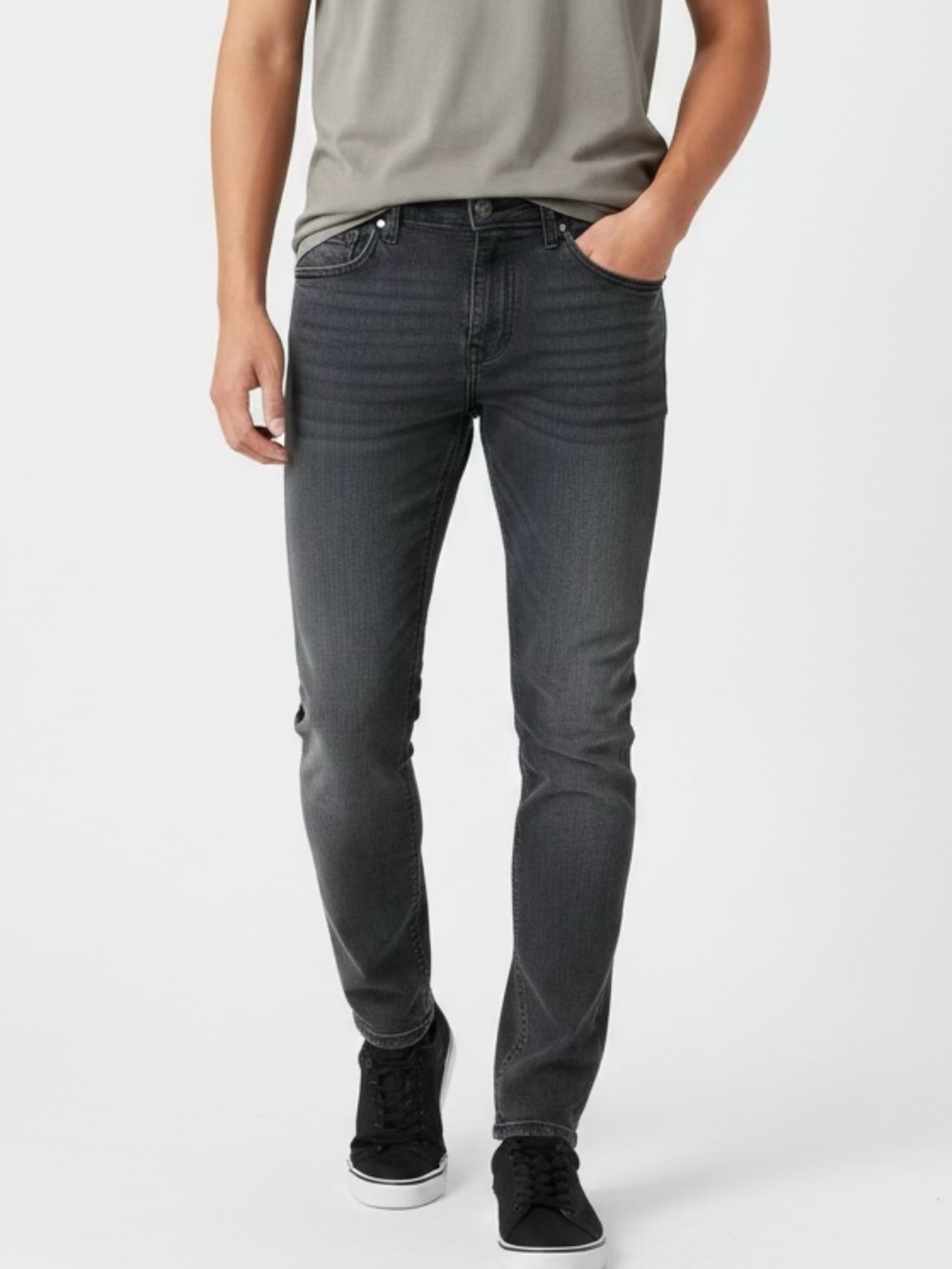 🌚 Levi’s Big Kid Boys’ Skinny Fit Jeans in Black Wash~Sz 16 Reg~Low Rise~28X30 - Picture 2 of 12
